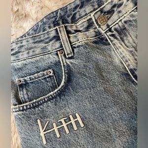 KITH x ksubi cut off jean shorts